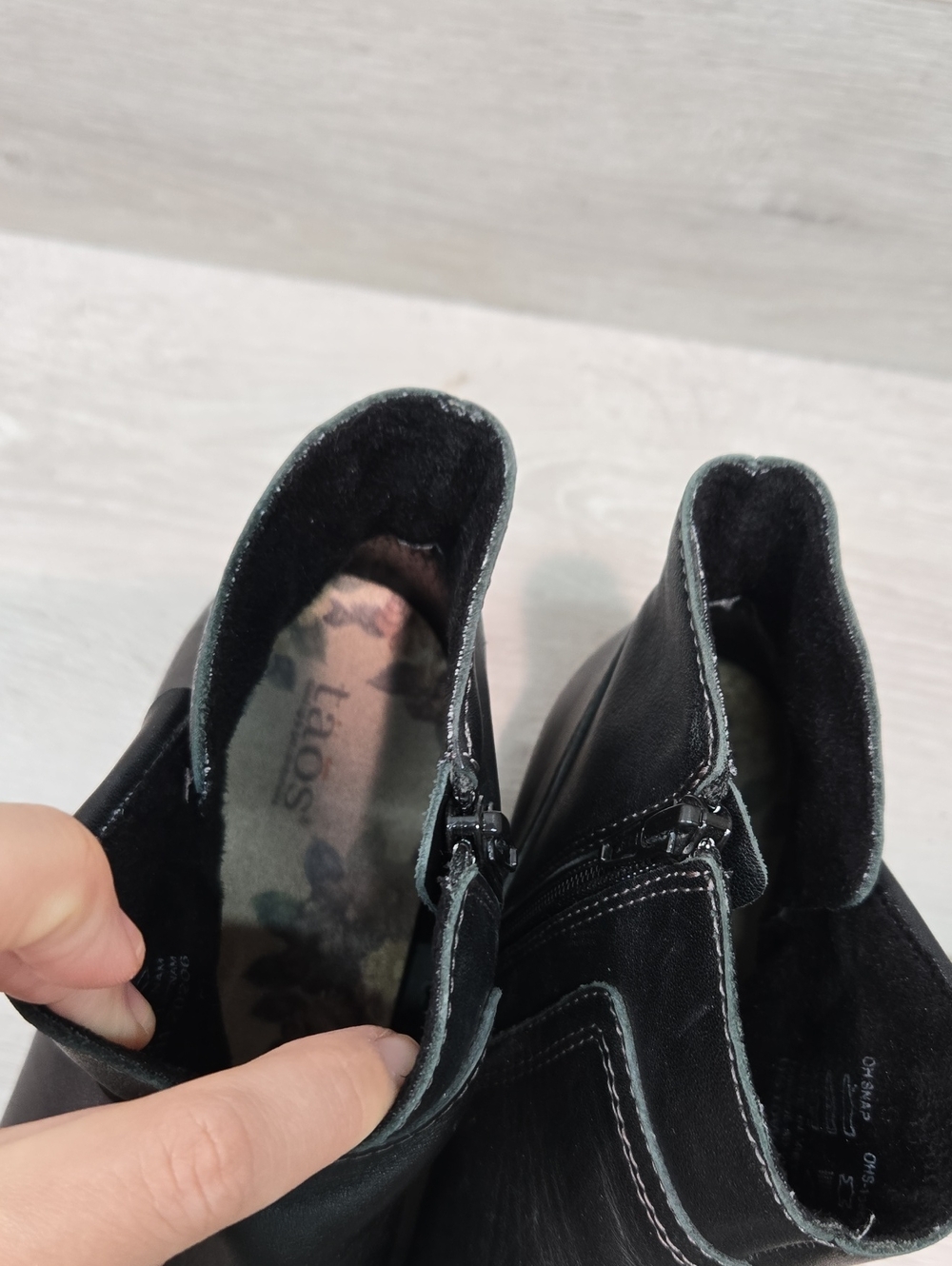 Taos Footwear Women On Snap Black Leather Ankle Boots Shoes Sz 10w View 5